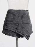 DENIM SKORT