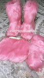 PINK FUR BOOTS SET